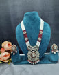 Multi-Strand Beaded Floral Pendant Long jewellery set