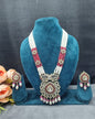 Multi-Strand Beaded Floral Pendant Long jewellery set