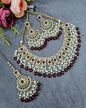 Ornate Choker Necklace, Earrings & Maangtikka Set