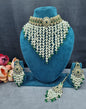 Elegant Pearl Jhallar Choker Necklace Set with Earrings & Maangtikka