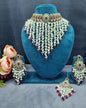 Elegant Pearl Jhallar Choker Necklace Set with Earrings & Maangtikka