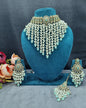 Elegant Pearl Jhallar Choker Necklace Set with Earrings & Maangtikka