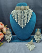 Elegant Pearl Jhallar Choker Necklace Set with Earrings & Maangtikka