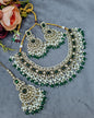 Indian Choker Necklace Set with Earrings & Maang Tikka