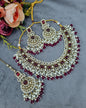 Indian Choker Necklace Set with Earrings & Maang Tikka