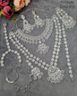 Rhodium-Plated Complete Bridal Jewellery Set