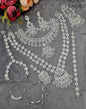 Rhodium-Plated Complete Bridal Jewellery Set