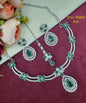 Halo Teardrop Partywear Jewelry Set