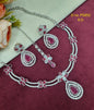 Halo Teardrop Partywear Jewelry Set
