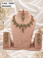 Baby Pink Kundan Necklace Set with Matching Earrings & Maang Tikka