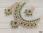 Heritage Pearl Cluster Drop Choker Necklace Set with Matching Studs & Tikka