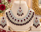 Handcrafted CZ Crystal Choker Set with Matching Earrings and Tikka