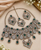 Royal Vintage Motif Stone-Studded Partywear Necklace Set