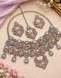Royal Vintage Motif Stone-Studded Partywear Necklace Set