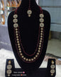 Elegant Crystal Rani Haar Jewellery Set with Matching Floral Drop Earrings and Tikka