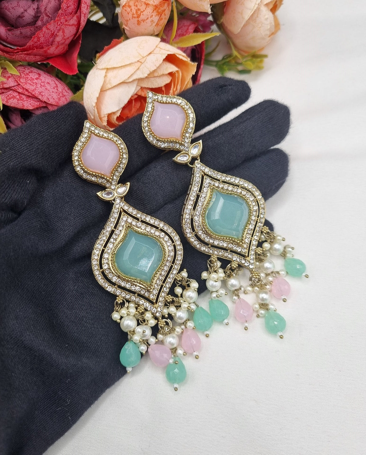 ARCHITECTURAL STONE DROP EARRINGS