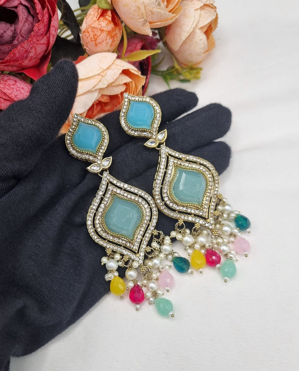 ARCHITECTURAL STONE DROP EARRINGS