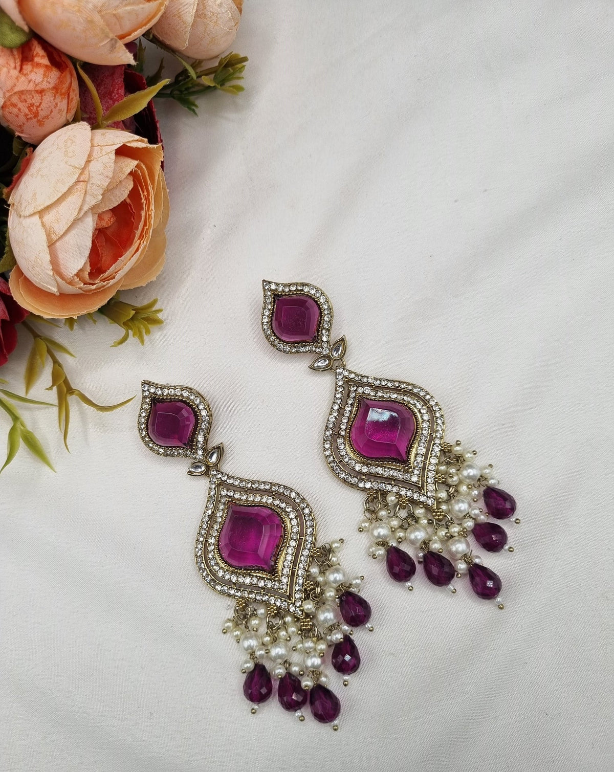 ARCHITECTURAL STONE DROP EARRINGS