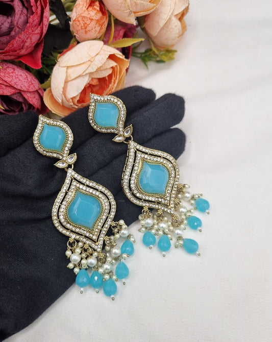 ARCHITECTURAL STONE DROP EARRINGS