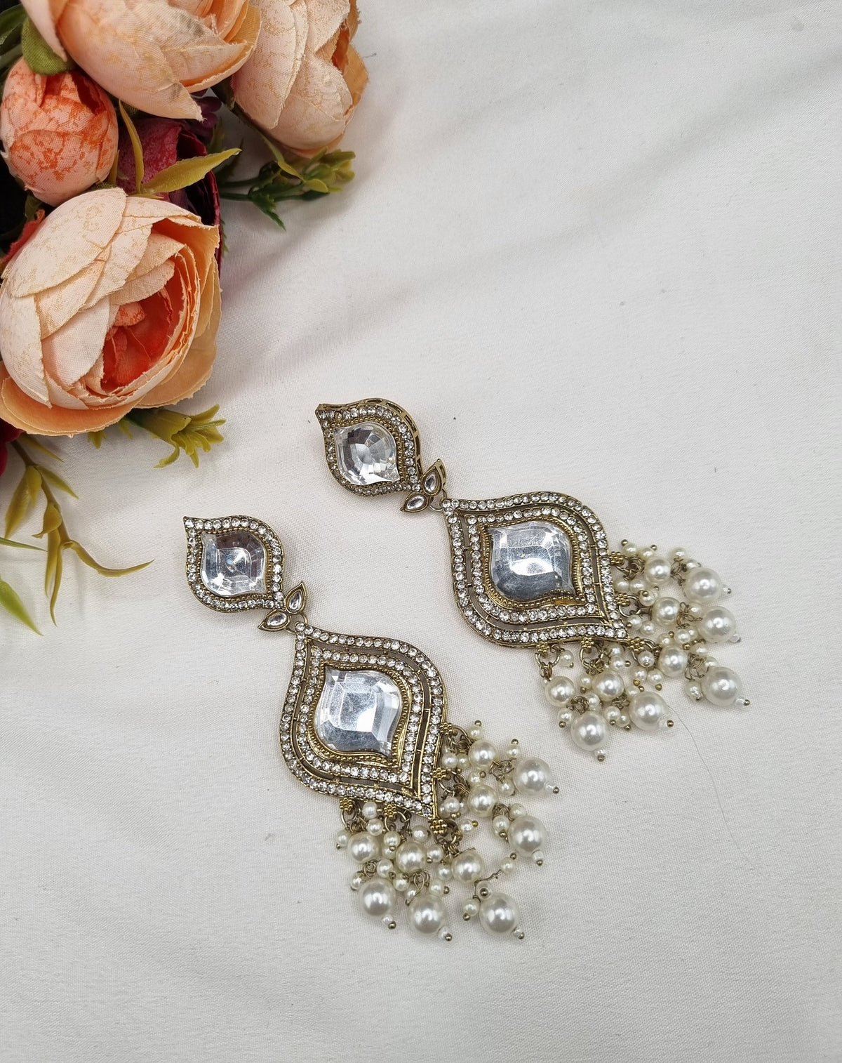ARCHITECTURAL STONE DROP EARRINGS