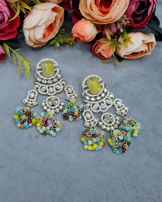 MULTI-JHUMKA STATEMENT CHANDELIER EARRINGS