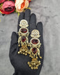 ORNATE MULTI-TIERED STONE & JHUMKA DROP EARRINGS