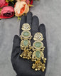 ORNATE MULTI-TIERED STONE & JHUMKA DROP EARRINGS