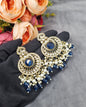 INTRICATE CHANDBALI DROP EARRINGS WITH BEAD CLUSTERS