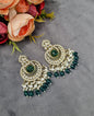 INTRICATE CHANDBALI DROP EARRINGS WITH BEAD CLUSTERS