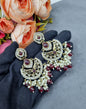 Statement Chandbali Earrings with Pearl & Bead Drops