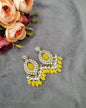 INTRICATE OVAL FRAME DROP EARRINGS WITH PEARL & BEAD CLUSTER