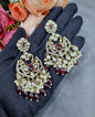 Statement Drop Earrings with Bead & Pearl Fringe