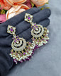 Regal Crescent Earrings with Pearl Drops