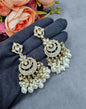 Regal Crescent Earrings with Pearl Drops
