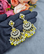Regal Crescent Earrings with Pearl Drops