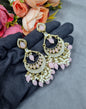Elegantly Detailed Earrings with Pearl Cluster Fringe