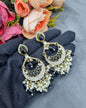 Elegantly Detailed Earrings with Pearl Cluster Fringe