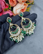 Elegantly Detailed Earrings with Pearl Cluster Fringe