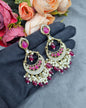 Elegantly Detailed Earrings with Pearl Cluster Fringe