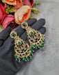 Intricate Chandbali Statement Earrings with Pearl Cluster Drops