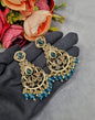 Intricate Chandbali Statement Earrings with Pearl Cluster Drops