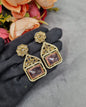Geometric Crystal Statement Drop Earrings