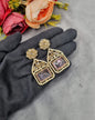 Geometric Crystal Statement Drop Earrings
