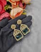 Geometric Crystal Statement Drop Earrings