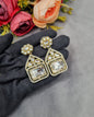 Geometric Crystal Statement Drop Earrings