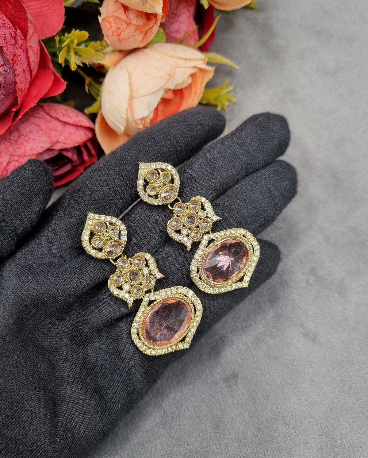 Tiered Crystal Chandelier Drop Earrings