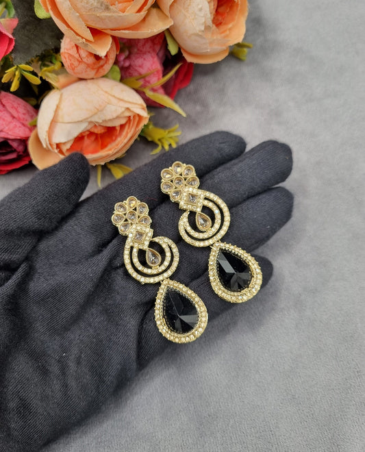 Teardrop Crystal Art Deco Statement Earrings