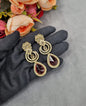 Teardrop Crystal Art Deco Statement Earrings