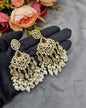 Pearl Cluster Chandelier Statement Earrings