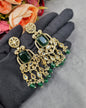 Geometric Stone Chandelier Drop Earrings